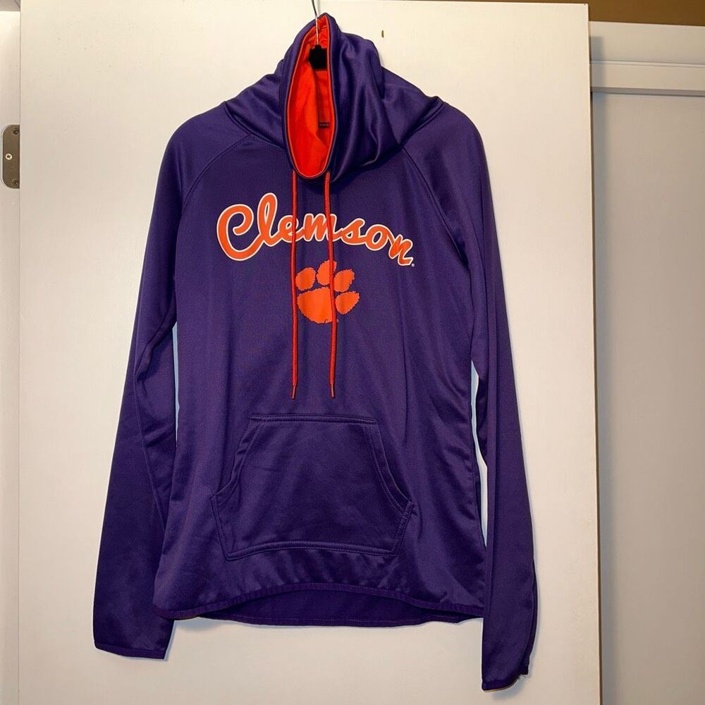 Colosseum Womens Clemson Tigers Cowl Neck Sweatshirt Medium EUC